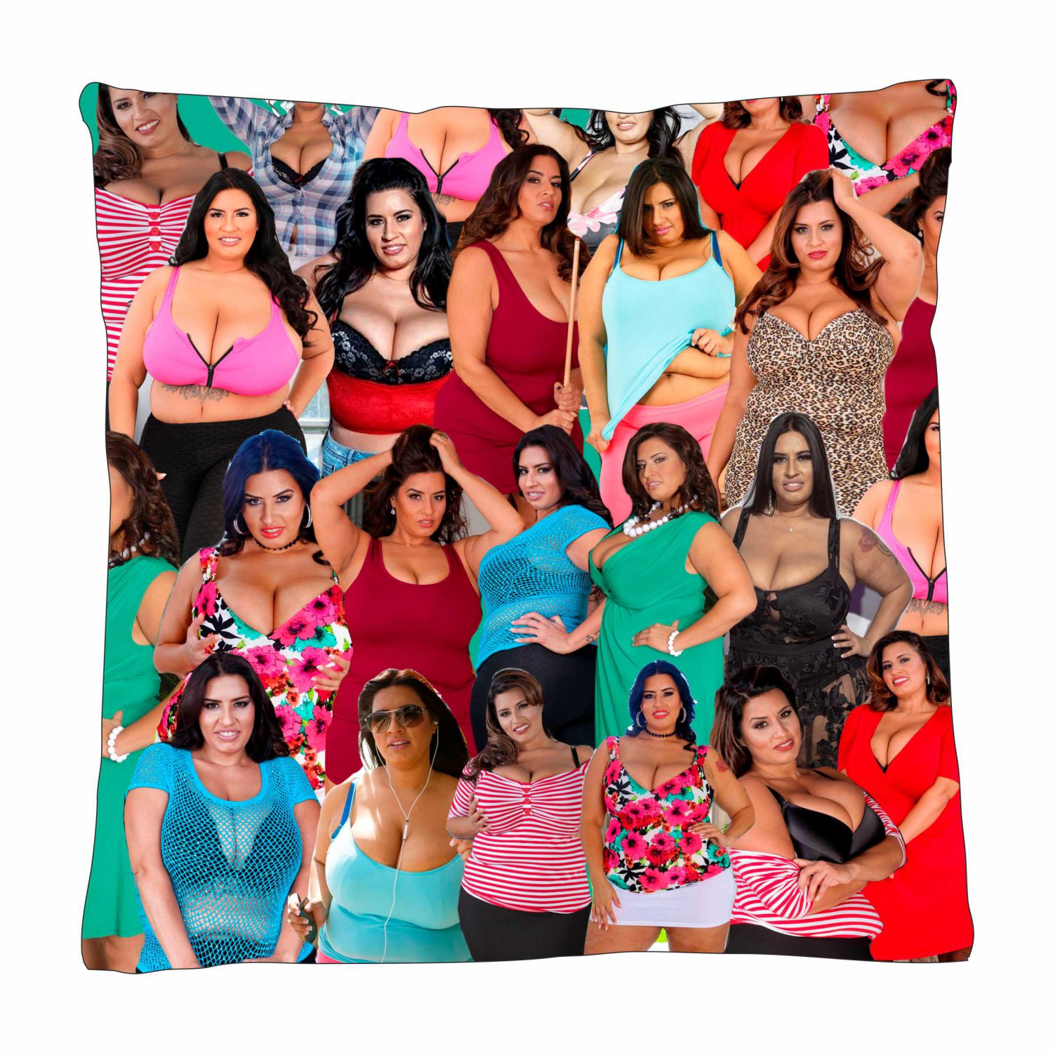 Sofia Rose Photo Collage Pillowcase 3D
