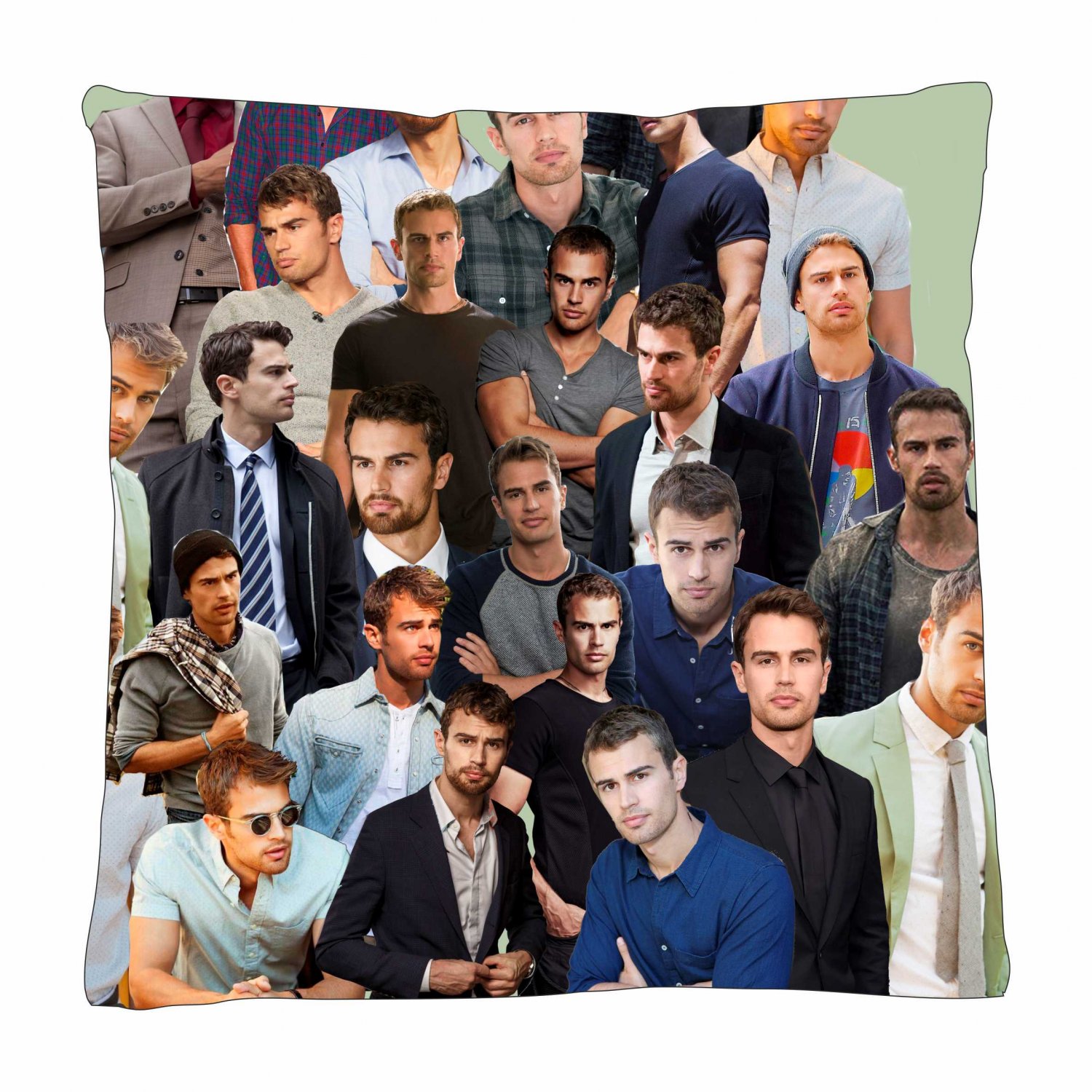 Theo James Photo Collage Pillowcase 3D