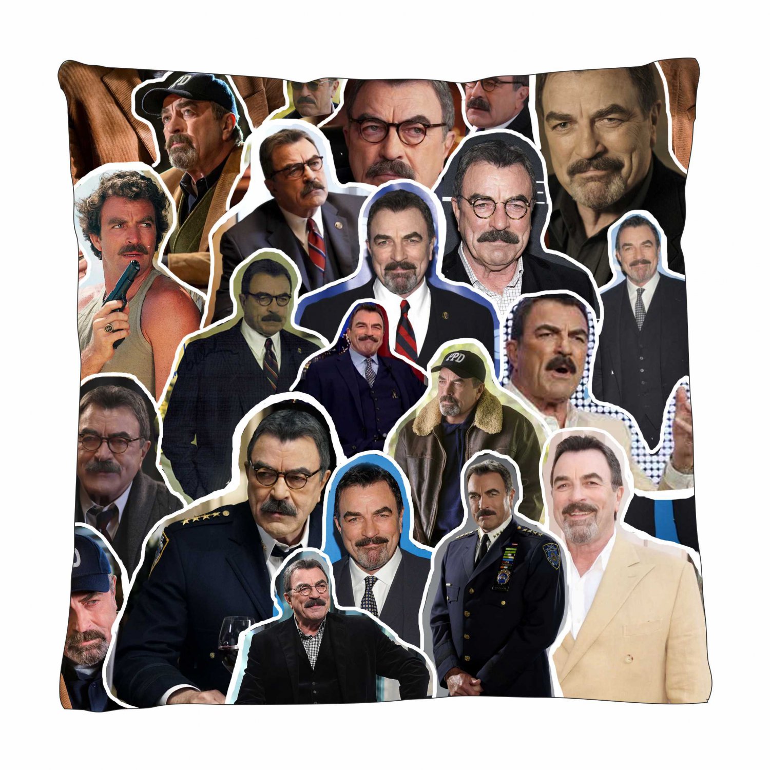 TOM SELLECK Photo Collage Pillowcase 3D