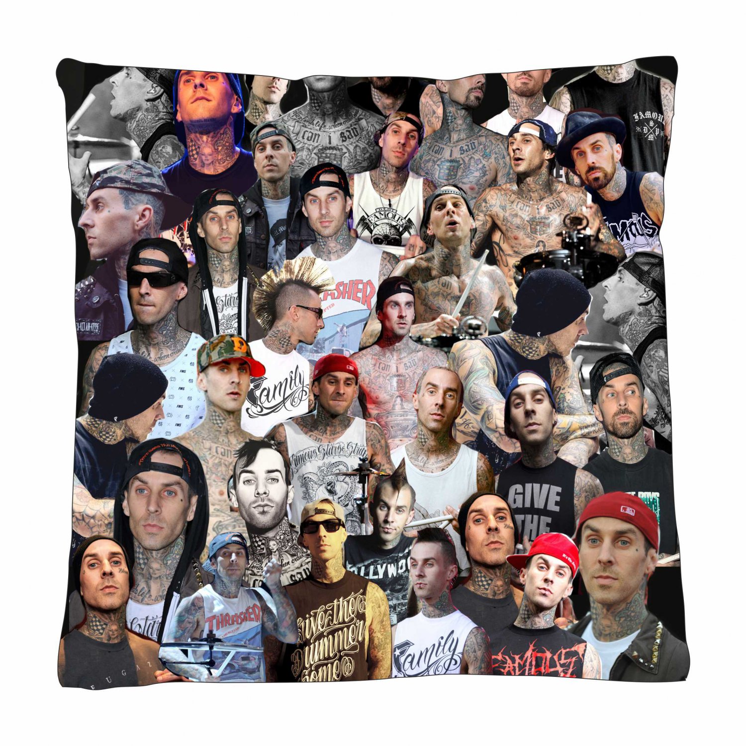 Travis Barker Photo Collage Pillowcase 3D