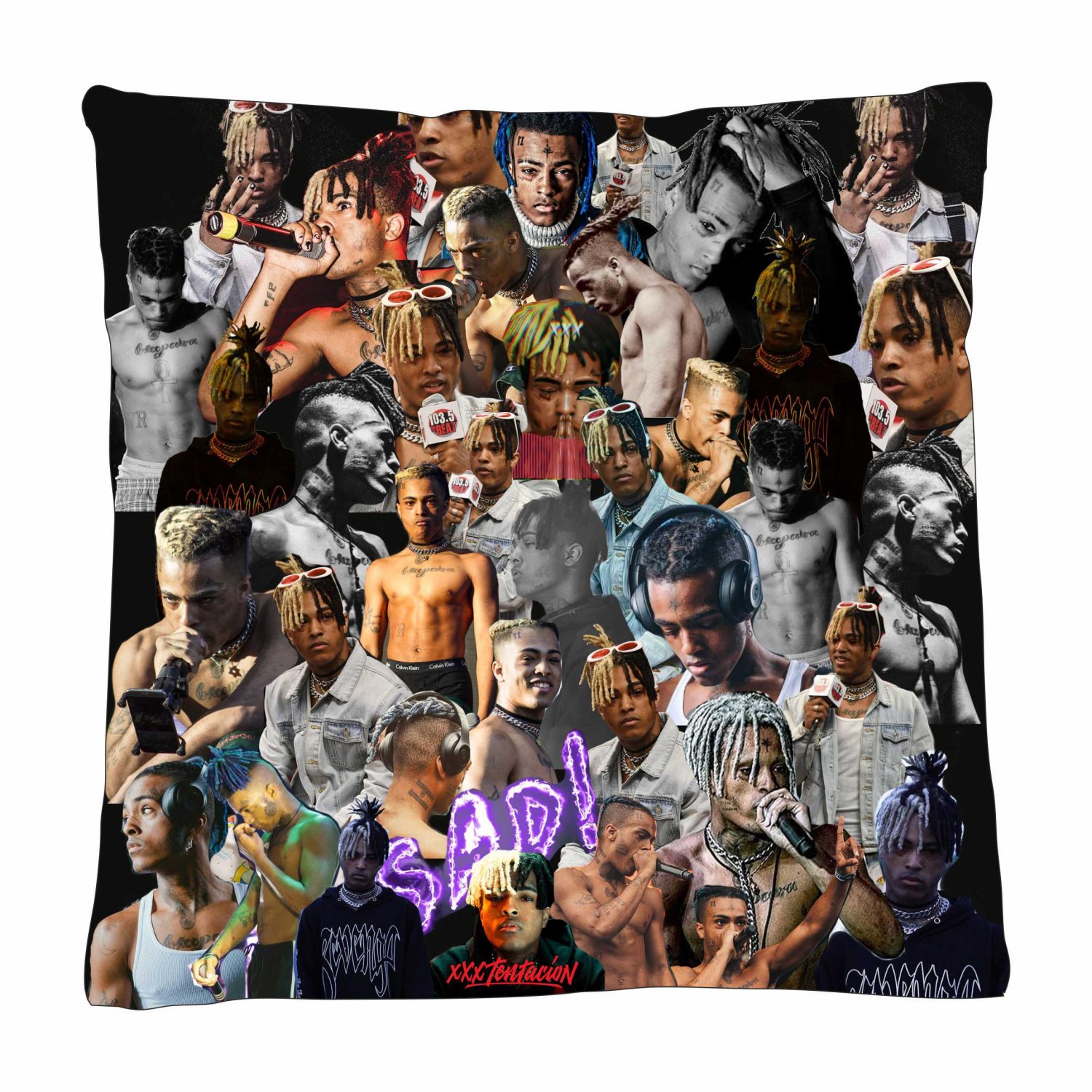 xxxtentacion Photo Collage Pillowcase 3D