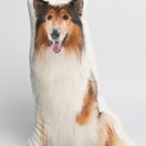 Collie Dog Shaped Photo Soft Stuffed Decorative Pillow with a zipper