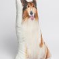 Collie Dog Shaped Photo Soft Stuffed Decorative Pillow with a zipper