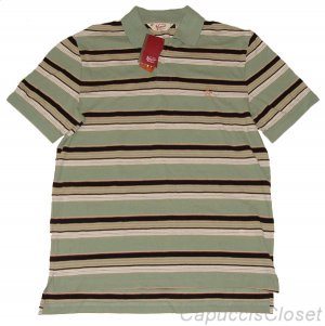 PENGUIN BY MUNSINGWEAR MENS PLAYBACK BUD GREEN STRIPE PIQUE POLO SHIRT M NEW NWT