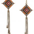 LUCKY BRAND JEANS WOMENS ENAMEL GODS EYE PEACE SIGN DANGLE EARRINGS NEW NWT