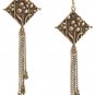 LUCKY BRAND JEANS WOMENS ENAMEL GODS EYE PEACE SIGN DANGLE EARRINGS NEW NWT