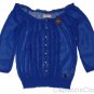ABERCROMBIE & FITCH WOMENS VALERIE BLUE RUFFLE CHIFFON BLOUSE SHIRT TOP SZ S NWT