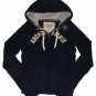 ABERCROMBIE & FITCH WOMENS MELANIE NAVY FLEECE HOODIE ZIP-UP SWEATSHIRT SZ S NWT