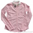 ABERCROMBIE & FITCH WOMENS HILARY PINK STRIPE BUTTON DOWN OXFORD SHIRT M NEW NWT