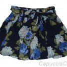 ABERCROMBIE & FITCH WOMENS KAYLIE BLUE FLORAL PRINT SASH BELT MINI SKIRT M NWT