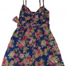 ABERCROMBIE & FITCH WOMENS JENNIE BLUE FLORAL PRINT CUTE SUN DRESS SZ L NEW NWT