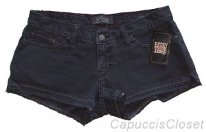 LUCKY BRAND JEANS SANIBEL CHARCOAL GREY CUT-OFF DENIM SHORTS 00/24 NEW NWT $59