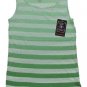 LUCKY BRAND JEANS WOMENS GREEN DIP DYE STRIPE TANK TOP SHIRT S NEW NWT