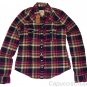 HOLLISTER CALIFORNIA ORANGE COUNTY NAVY PINK PLAID BUTTON DOWN SHIRT L NEW NWT