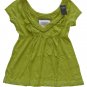 ABERCROMBIE & FITCH WOMENS GREEN LEIGH V-NECK EMPIRE SHIRT TOP S SMALL NEW NWT
