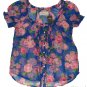 ABERCROMBIE & FITCH LEANNE FLORAL SHEER RUFFLE CHIFFON BLOUSE SHIRT TOP XS NWT