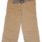 ABERCROMBIE & FITCH WOMENS KHAKI CROPPED CARGO CAPRIS PANTS W/BELT SZ 00 NEW NWT