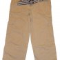 ABERCROMBIE & FITCH WOMENS KHAKI CROPPED CARGO CAPRIS PANTS W/BELT SZ 00 NEW NWT