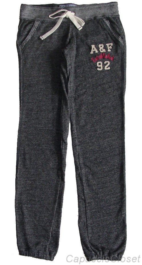Abercrombie And Fitch Womens Grey Banded Perfect Butt Fleece Sweatpants Xs New Nwt