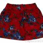 HOLLISTER CALIFORNIA BETTYS PIER VIEW BEACH RED FLORAL COTTON MINI SKIRT M NWT