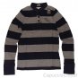 ABERCROMBIE & FITCH BECKHORN TRAIL NAVY GREY STRIPE RUGGED HENLEY SHIRT XL NWT