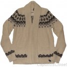 ABERCROMBIE & FITCH WOMENS COBY CREAM FAIR ISLE CARDIGAN SWEATER COAT M NWT $120