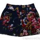 HOLLISTER CALIFORNIA BETTYS PIER VIEW BEACH NAVY FLORAL COTTON MINI SKIRT L NWT