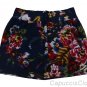 HOLLISTER CALIFORNIA BETTYS PIER VIEW BEACH NAVY FLORAL COTTON MINI SKIRT L NWT