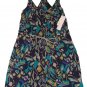 CALVIN KLEIN JEANS LAGOON BLUE PRINT DRAWSTRING RACERBACK TANK SUN DRESS L NWT
