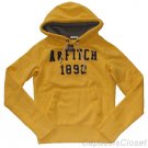 ABERCROMBIE & FITCH MENS MASON MOUNTAIN YELLOW HOODIE FLEECE SWEATSHIRT SZ S NWT