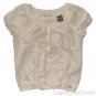 ABERCROMBIE & FITCH WOMENS BRETT CREAM SILK RUFFLE BLOUSE TOP SZ L NEW NWT $78