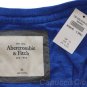 ABERCROMBIE & FITCH WOMENS BLUE LEIGH V-NECK EMPIRE TEE SHIRT TOP XS NEW NWT $54