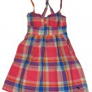 ABERCROMBIE & FITCH WOMENS REBECCA PINK PLAID FLIRTY SUN DRESS SZ S NEW NWT