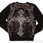 ROAR MENS VITALITY BLACK COTTON EMBROIDERED CREWNECK SWEATER L LARGE NEW NWT $99
