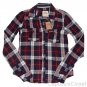 HOLLISTER CALIFORNIA JACK CREEK BURGUNDY NAVY PLAID BUTTON DOWN SHIRT L NEW NWT