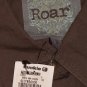 ROAR DYNASTY LOS ANGELES MENS TURNER BUTTON FRONT SHIRT BROWN SZ S SMALL NEW NWT