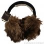 ABERCROMBIE & FITCH WOMENS CLASSIC COMFY NAVY BROWN FAUX FUR EAR MUFFS NWT $48
