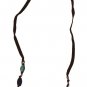 LUCKY BRAND JEANS WOMENS LEATHER SILVER FEATHER STONE NECKLACE NEW NWT $39