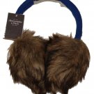 ABERCROMBIE & FITCH WOMENS CLASSIC COMFY BLUE BROWN FAUX FUR EAR MUFFS NWT $48