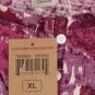 LUCKY BRAND JEANS WOMENS CARLY ROSE PRINT PINK HENLEY TEE SHIRT TOP XL NEW NWT