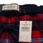 ABERCROMBIE & FITCH SARAH RED BLUE PLAID FLANNEL SLEEP PAJAMA PANTS M MEDIUM NWT