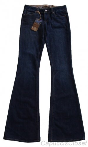 PAIGE PREMIUM BELL CANYON BEACON WASH STRETCH DENIM FLARE JEANS 24 NEW NWT $189