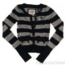 ABERCROMBIE & FITCH WOMENS TORI NAVY GREY STRIPE CARDIGAN SWEATER TOP XS NEW NWT