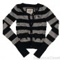 ABERCROMBIE & FITCH WOMENS TORI NAVY GREY STRIPE CARDIGAN SWEATER TOP XS NEW NWT