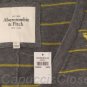 ABERCROMBIE & FITCH WOMENS JILL GREY STRIPE V-NECK DOLMAN SWEATER TOP L NEW NWT