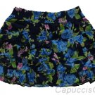 ABERCROMBIE & FITCH ISABELLE NAVY BLUE FLORAL TIERED RUFFLE MINI SKIRT SZ XS NWT