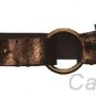 ABERCROMBIE & FITCH WOMENS PREPPY GOLD GENUINE LEATHER BELT M/L NEW NWT $58