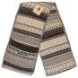 LUCKY BRAND JEANS WOMENS KINDHEART FAIR ISLE KNIT WRAP SCARF BLACK GREY NEW NWT