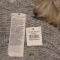 ABERCROMBIE & FITCH WOMENS GREY CABLE KNIT FAUX FUR WOOL MOOSE SCARF NEW NWT $78