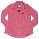 ABERCROMBIE & FITCH WOMENS JENNY PINK GINGHAM BUTTON DOWN OXFORD SHIRT TOP M NWT